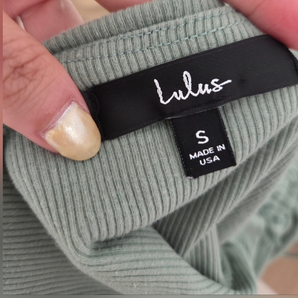 Lulu's Ribbed Drawstring Ruched Bodycon Dress - Picture 3 of 3